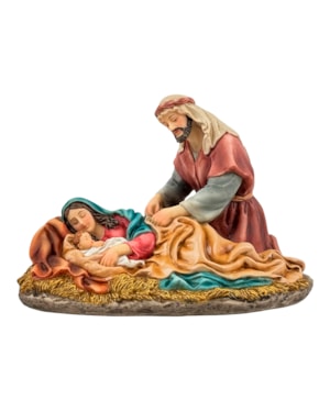 IMAGEM SAGRADA FAMÍLIA MARIA DORMINDO 16.5 X 9.5 X 11.5CM
