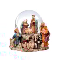 IMAGEM SAGRADA FAMILIA NASCIMENTO GLOBO DE VIDRO