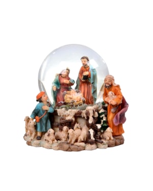 IMAGEM SAGRADA FAMILIA NASCIMENTO GLOBO DE VIDRO