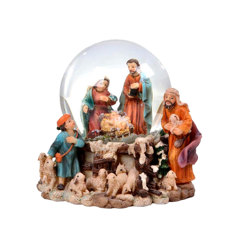 IMAGEM SAGRADA FAMILIA NASCIMENTO GLOBO DE VIDRO