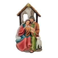 IMAGEM SAGRADA FAMÍLIA SENTADA 26CM DE ALTURA SANTINI
