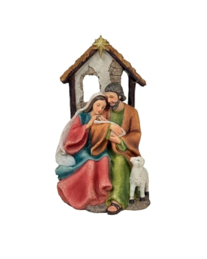 IMAGEM SAGRADA FAMÍLIA SENTADA 26CM DE ALTURA SANTINI