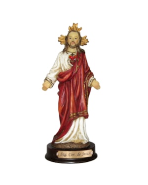IMAGEM SAGRADO CORAÇÃO DE JESUS 14CM DE ALTURA
