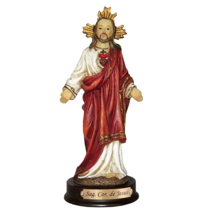 IMAGEM SAGRADO CORAÇÃO DE JESUS 14CM DE ALTURA