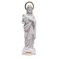 IMAGEM SAGRADO CORACAO DE JESUS 35 CM DE ALTURA C/AUREOLA RESINA