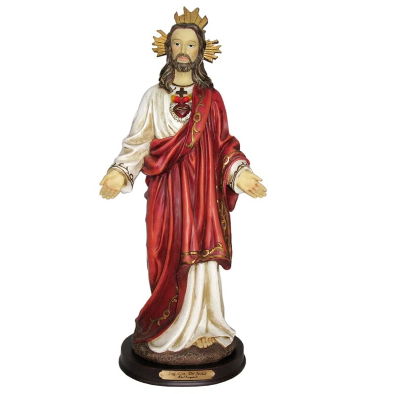 IMAGEM SAGRADO CORAÇÃO DE JESUS 40CM DE ALTURA