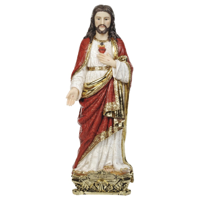IMAGEM SAGRADO CORAÇÃO DE JESUS 40CM DE ALTURA BARROCO