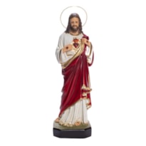 IMAGEM SAGRADO CORAÇÃO DE JESUS 45CM DE ALTURA C/ OLHOS DE VIDRO