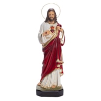 IMAGEM SAGRADO CORAÇÃO DE JESUS 45CM DE ALTURA C/ OLHOS VIDRO