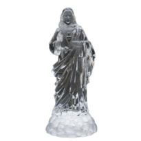 IMAGEM SAGRADO CORAÇÃO DE JESUS ACRÍLICO COM LUZ 20CM DE ALTURA