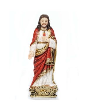 IMAGEM SAGRADO CORAÇÃO DE JESUS BARROCO 20CM DE ALTURA