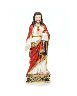 IMAGEM SAGRADO CORAÇÃO DE JESUS BARROCO 30CM DE ALTURA