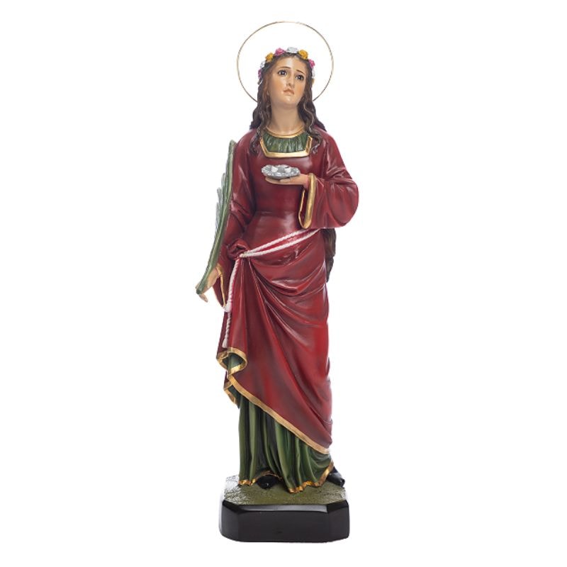 IMAGEM SANTA LUZIA 52CM DE ALTURA C/ OLHOS DE VIDRO