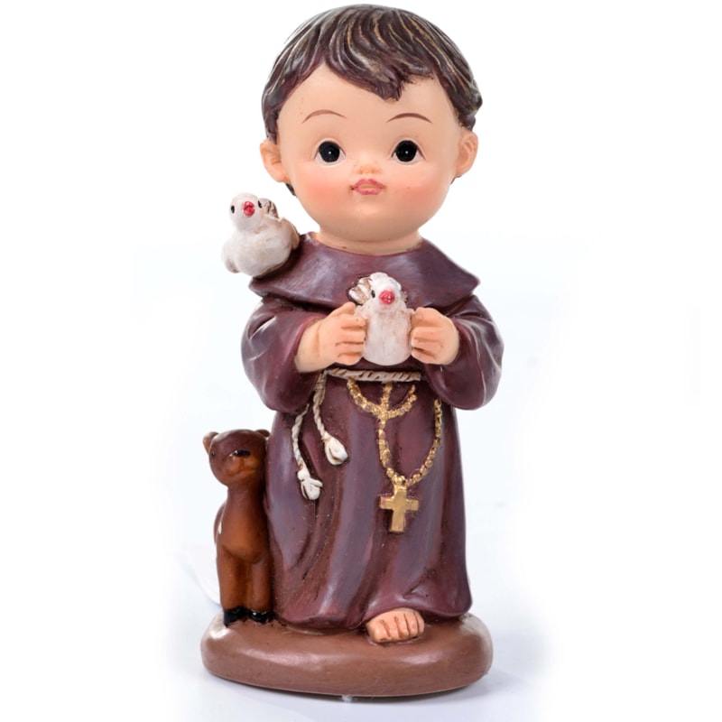 IMAGEM SÃO FRANCISCO DE ASSIS 10CM DE ALTURA INFANTIL