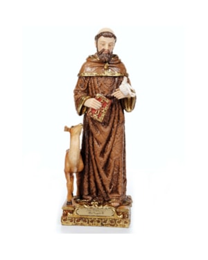 IMAGEM SÃO FRANCISCO DE ASSIS BARROCO 20CM DE ALTURA