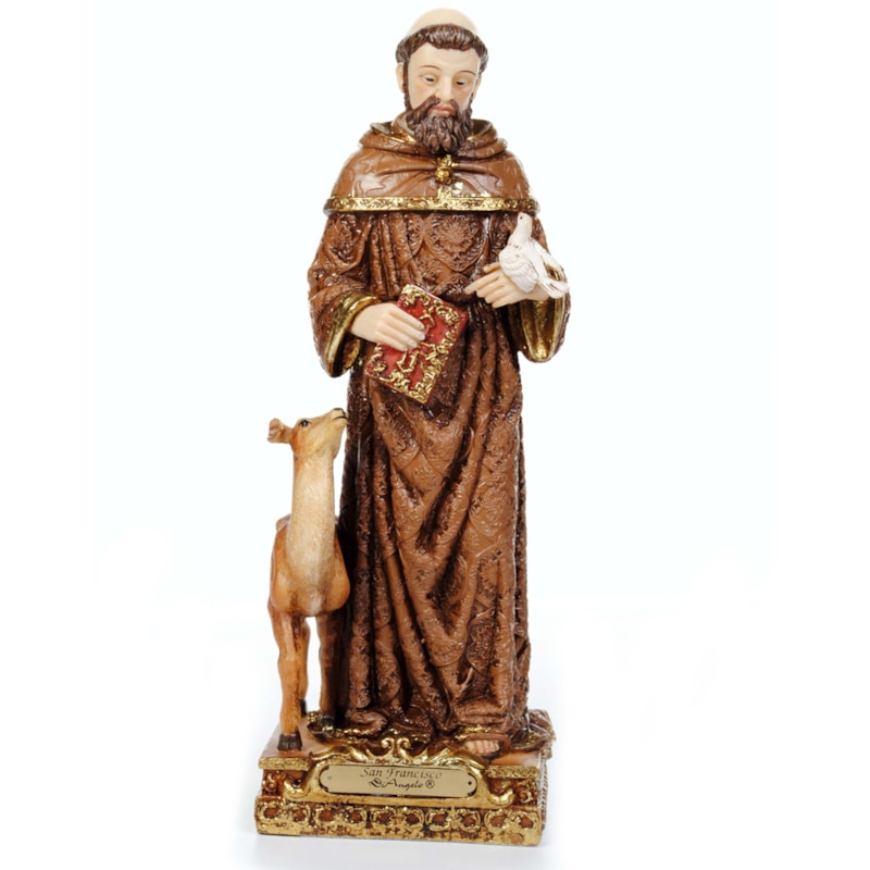 IMAGEM SÃO FRANCISCO DE ASSIS BARROCO 20CM DE ALTURA