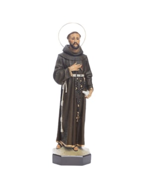 IMAGEM SÃO FRANCISCO DE ASSIS DE 62CM DE ALTURA C/ OLHOS DE VIDRO