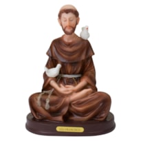 IMAGEM SÃO FRANCISCO DE ASSIS MEDITANDO 19 CM DE ALTURA