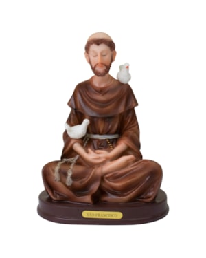 IMAGEM SÃO FRANCISCO DE ASSIS MEDITANDO 19 CM DE ALTURA