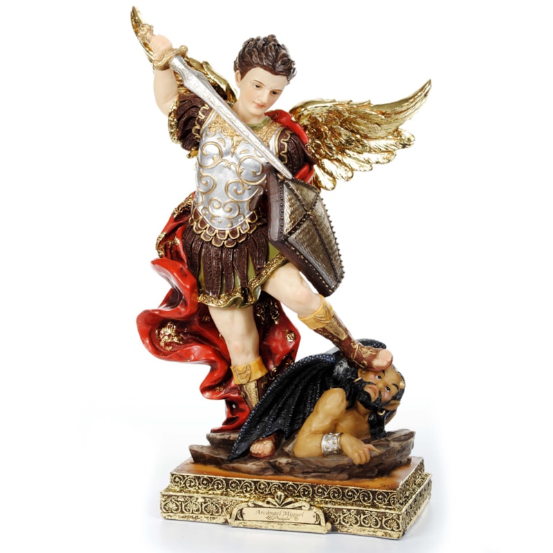 IMAGEM SÃO MIGUEL ARCANJO BARROCO 20CM DE ALTURA