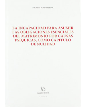 INCAPACIDAD PARA ASUMIR LAS OBLIGACIONES, LA - 1ª