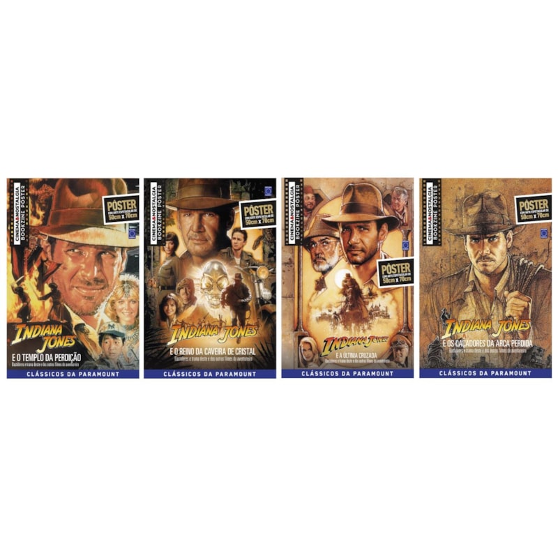 INDIANA JONES - COLEÇÃO 4 PÔSTERES - SUPERPÔSTER CINEMA E NOSTALGIA