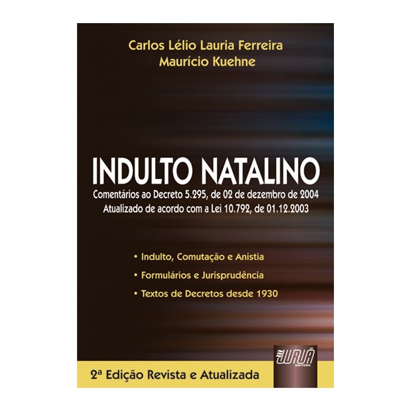 INDULTO NATALINO - COMENTÁRIOS AO DECRETO 5.295, DE 02/12/2004 - ATUALIZADO DE ACORDO COM A LEI 10.792, DE 01/10/2003
