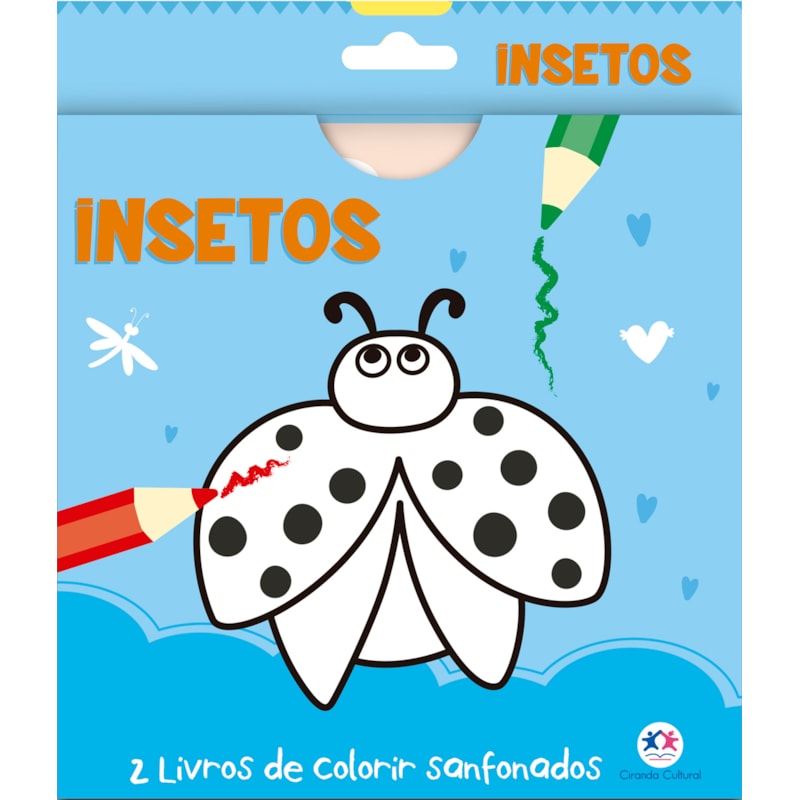 INSETOS - 2 LIVROS DE COLORIR SANFONADOS