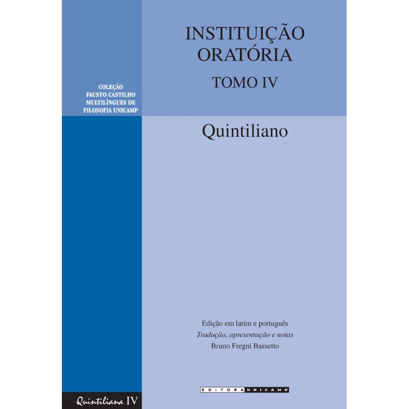 INSTITUIÇÃO ORATÓRIA - TOMO IV