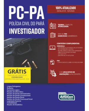 INVESTIGADOR DA POLÍCIA CIVIL DO PARÁ (PC-PA): EDITAL 2020
