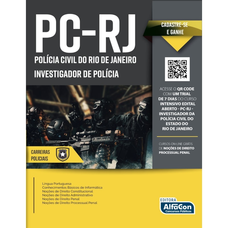 INVESTIGADOR POLICIAL DE 3ª CLASSE - POLÍCIA CIVIL DO ESTADO DO RIO DE JANEIRO - PCERJ