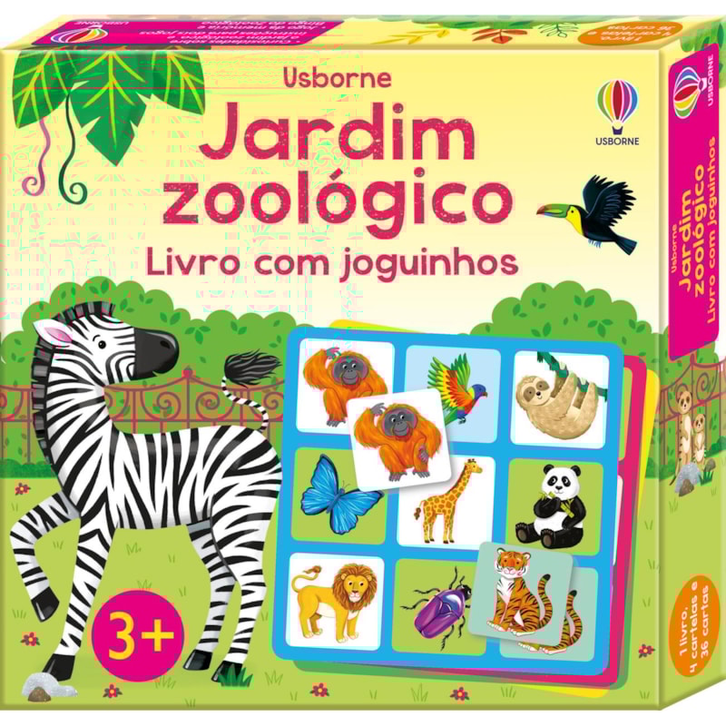 JARDIM ZOOLÓGICO: LIVRO COM JOGUINHOS