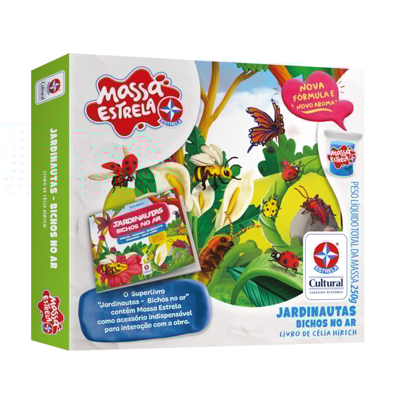 JARDINAUTAS: BICHOS NO AR - MASSA ESTRELA - SUPERLIVRO INTERATIVO COM MASSINHA, FAQUINHA E CENÁRIO
