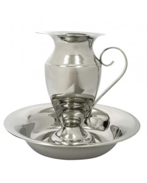 JARRA COM BACIA 21CM DE ALTURA NIQUELADA 800ML