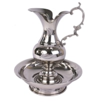 JARRA COM BACIA - 30 CM DE ALTURA - NIQUELADA