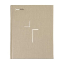 JESUS BIBLE NVI COM ESPAÇO PARA ANOTAÇÕES, TECIDO SOBRE CAPA DURA, CINZA, LEITURA PERFEITA