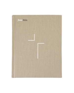 JESUS BIBLE NVI COM ESPAÇO PARA ANOTAÇÕES, TECIDO SOBRE CAPA DURA, CINZA, LEITURA PERFEITA