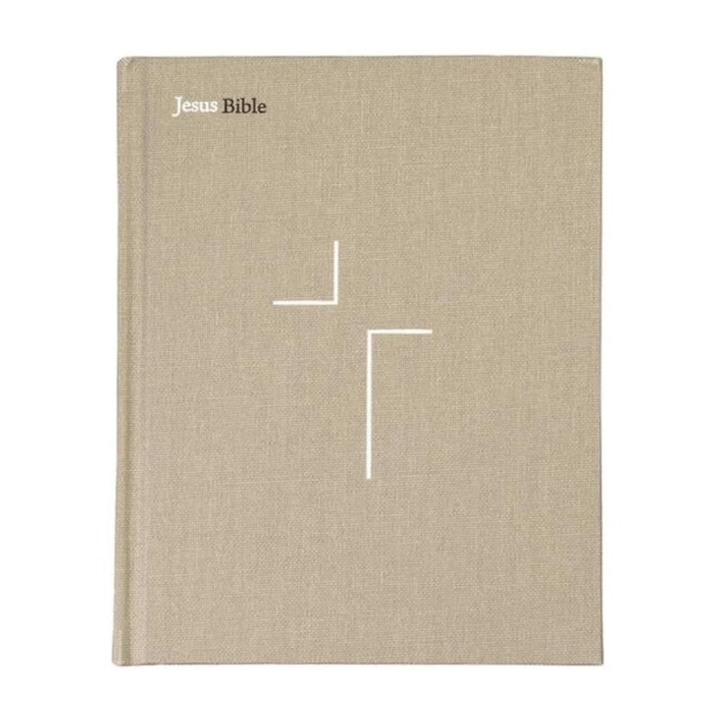 JESUS BIBLE NVI COM ESPAÇO PARA ANOTAÇÕES, TECIDO SOBRE CAPA DURA, CINZA, LEITURA PERFEITA