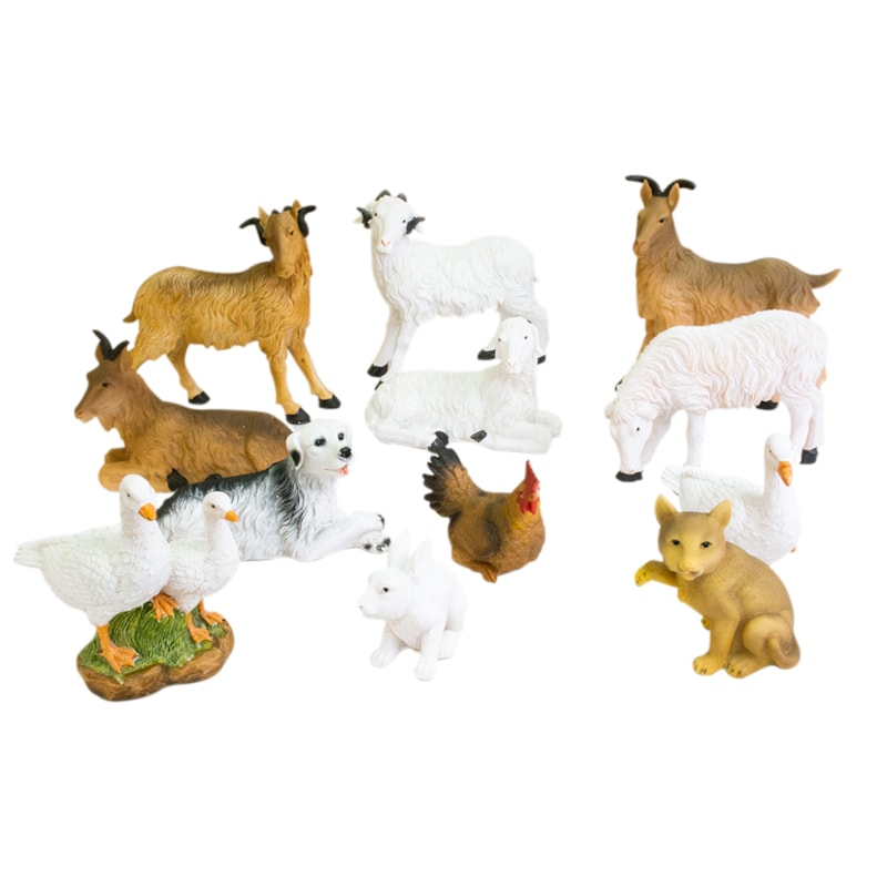 JOGO DE ANIMAIS 20CM DE ALTURA COM 12 PEÇAS