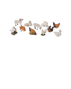 JOGO DE ANIMAIS 3CM DE ALTURA COM 11 PEÇAS