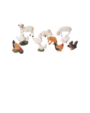 JOGO DE ANIMAIS 5CM DE ALTURA COM 11 PEÇAS