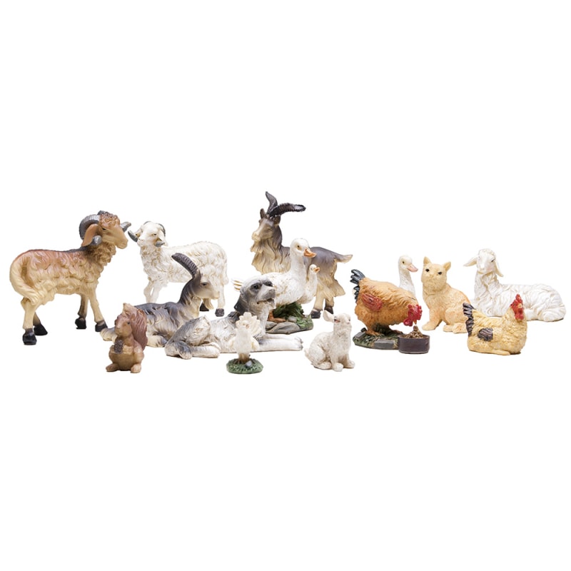 JOGO DE ANIMAIS 6CM DE ALTURA C/ 15 PEÇAS