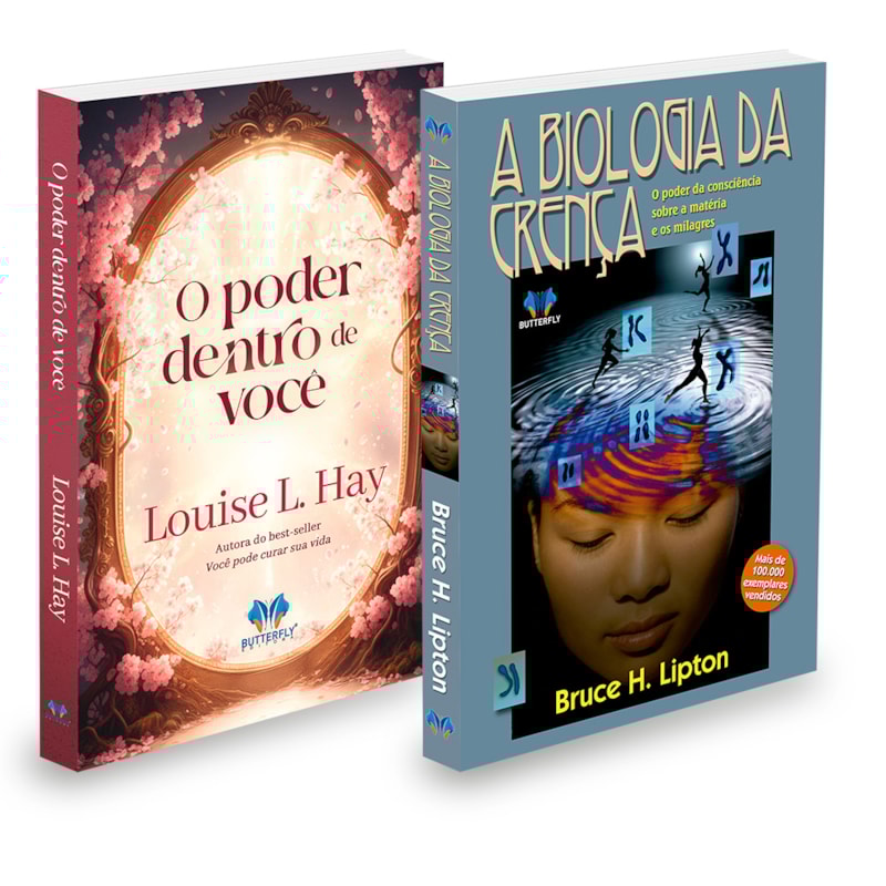 KIT 2 LIVROS AUTOAJUDA - PODER DENTRO DE VOCÊ + BIOLOGIA DA CRENÇA
