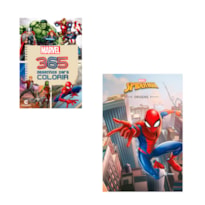 KIT 365 DESENHOS PARA COLORIR MARVEL E LIVRO DE HISTÓRIAS HOMEM-ARANHA