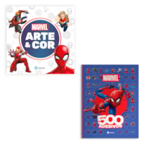 KIT ARTE E COR MARVEL E 500 ADESIVOS HOMEM-ARANHA