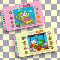 KIT BOB CUTE - CAPA DURA AMARELO + CAPA DURA ROSA