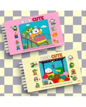 KIT BOB CUTE - CAPA DURA AMARELO + CAPA DURA ROSA