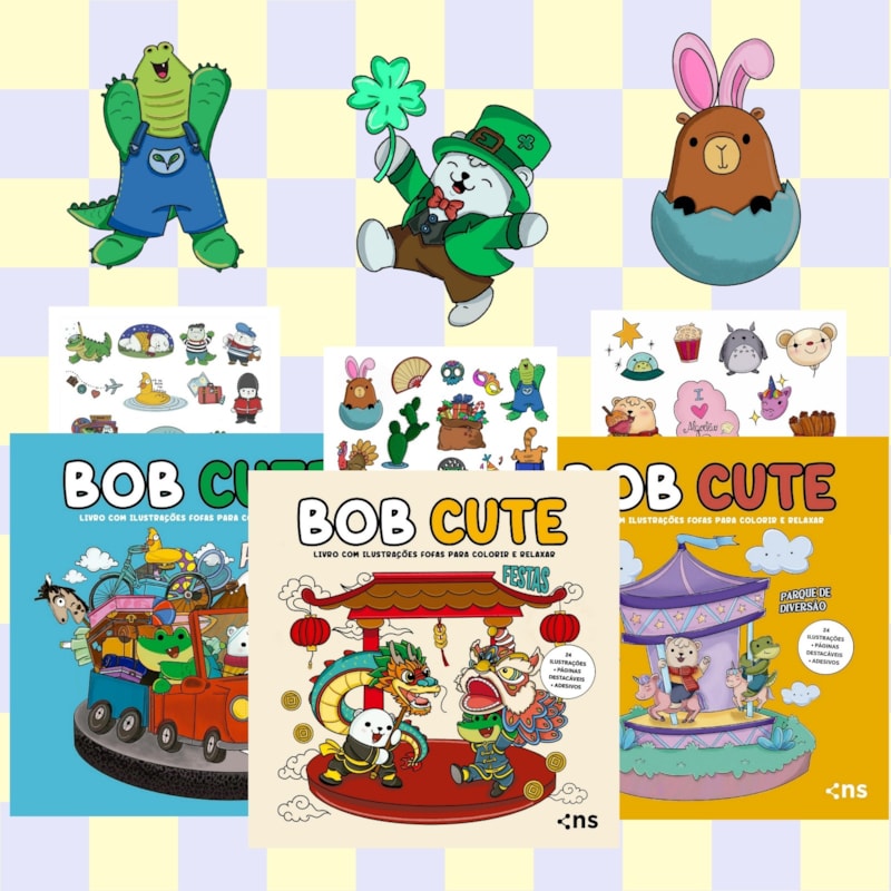 KIT BOB CUTE - FÉRIAS + PARQUE DE DIVERSÃO + FESTAS
