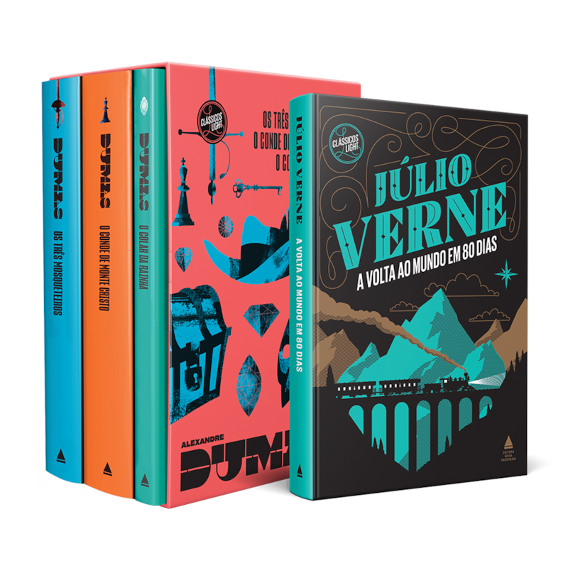 KIT BOX ALEXANDRE DUMAS + A VOLTA AO MUNDO EM 80 DIAS