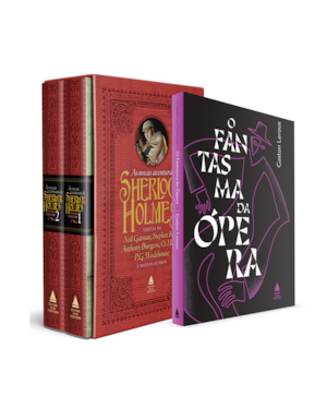 KIT BOX NOVAS AVENTURAS DE SHERLOCK + O FANTASMA DA ÓPERA